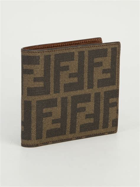 mens fendi wallets|fendi leather printed bifold wallet.